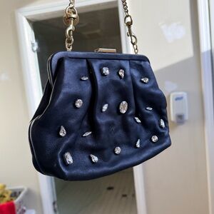 Clare V sissy bag black with stones EUC